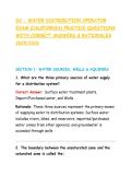 D2 - WATER DISTRIBUTION OPERATOR &NewLine;EXAM &lpar;CALIFORNIA&rpar; PRACTICE QUESTIONS &NewLine;WITH CORRECT ANSWERS & RATIONALES &NewLine;2025&sol;2026
