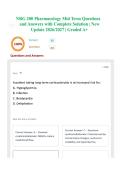 NRG 200 Pharmacology Mid Term Questions and Answers with Complete Solution &vert; New Update 2026&sol;2027 &vert; Graded A&plus;
