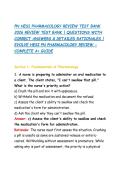 PN HESI PHARMACOLOGY REVIEW TEST BANK &NewLine;2026 REVIEW TEST BANK &vert; QUESTIONS WITH &NewLine;CORRECT ANSWERS & DETAILED RATIONALES &vert; &NewLine;EVOLVE HESI PN PHARMACOLOGY REVIEW - &NewLine;COMPLETE A&plus; GUIDE 
