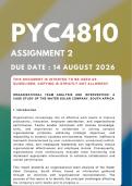 PYC4810 Assignment 2 &lbrace;COMPLETE ANSWERS&rcub; Due Date 14 August 2026