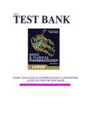 Test Bank Basic and Clinical Pharmacology 15th Edition Bertram G Katzung Exam Questions Answers Study Resource&NewLine;