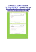 ATI PN FINAL COMPREHENSIVE &NewLine;PREDICTOR 2026 Exit Exam with NGN&sol; with &NewLine;Screenshots Questions and correct verified &NewLine;answers&period; Guaranteed pass &sol;Graded A&plus; &NewLine;&NewLine;&NewLine;&NewLine;