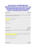 ATI PN FINAL COMPREHENSIVE &NewLine;PREDICTOR 2026 Exit Exam with NGN&sol; with &NewLine;Screenshots Questions and correct verified &NewLine;answers&period; Guaranteed pass &sol;Graded A&plus;