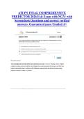 ATI PN FINAL COMPREHENSIVE &NewLine;PREDICTOR 2026 Exit Exam with NGN&sol; with &NewLine;Screenshots Questions and correct verified &NewLine;answers&period; Guaranteed pass &sol;Graded A&plus;