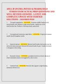 APEA 3P &lpar;Pathophysiology&comma; Physical Assessment & Pharmacology&rpar; Study Guide &vert; Practice Questions with Detailed Explanations