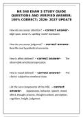NR 548 Exam 3 Study Guide - Complete Study Resource&NewLine;