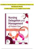 Nursing Delegation and Management of Patient Care&comma; 3rd Edition Test Bank &vert; Complete Chapters Questions & Answers