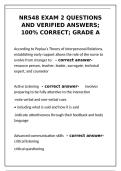 NR548 Exam 2 - Complete Study Guide with Verified Answers&NewLine;