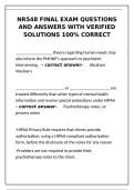 NR548 Final Exam - Complete Study Guide with Verified Solutions&NewLine;