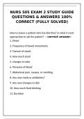 NURS 505 Exam 2 Study Guide - Complete Resource with Verified Answers&NewLine;