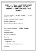 NURS 505 Final Exam - Complete Study Guide with Verified Answers&NewLine;