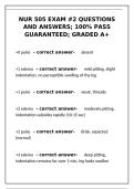 NUR 505 Exam 2 - Complete Study Guide with Verified Answers&NewLine;