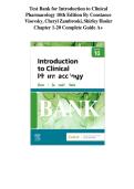 Test Bank for Introduction to Clinical Pharmacology 10th Edition By Constance Visovsky&comma; Cheryl Zambroski&comma; Shirley Hosler Chapter 1-20 Complete Guide A&plus;