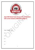 Apex NIH Stroke Scale &lpar;NIHSS&rpar; Group A Patients 1&ndash;6 Questions with Verified Answers 2026&sol;2027 &vert; Certification Practice Study Guide