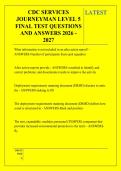 CDC SERVICES &NewLine;JOURNEYMAN LEVEL 5 &NewLine;FINAL TEST QUESTIONS &NewLine;AND ANSWERS 2026 - &NewLine;2027 
