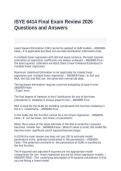 ISYE 6414 Final Exam Review 2026 Questions and Answers