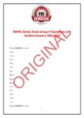 NIH Stroke Scale &lpar;NIHSS&rpar; Group H Questions with Verified Answers 2025&ndash;2026 &vert; Certification Practice Study Guide