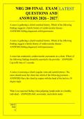 NRG 200 FINAL  EXAM  &NewLine;QUESTIONS AND &NewLine;ANSWERS 2026 - 2027