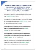 DRIVERS ED HAWAII COMPLETE EXAM QUESTIONS AND ANSWERS SOLVED EXTRACTED ACTUAL QUESTIONS 100- SCORED SOLUTION Graduated Driver Licensing &lpar;GDL&rpar; & Permit Rules&period;pdf&NewLine;&NewLine;