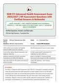 NUR 511 Advanced Health Assessment Exam 2026&sol;2027 &vert; 300 Q&A with Verified Answers & Rationales &vert; Graded A&plus; &vert; NP Assessment