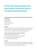 DC Third Class Stationary Boilers &lpar;323&rpar; &NewLine;Exam Questions And Answers Rated A&plus; &NewLine;New Update Assured Satisfaction 