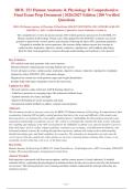 BIOL 251 Human Anatomy & Physiology II Unit 4 & Final Exam 2026-Package deal