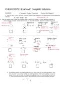 CHEM 232 PS1 Exam with Complete Solutions