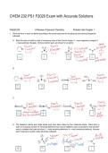 CHEM 232 PS1 F2020 Exam with Accurate Solutions