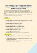 PSYC 210 Module 1&comma;2&comma;3&comma;4&comma;5&comma;6&comma;7&comma;8 & Final Exam&colon; Abnormal Psychology &vert; 100&percnt; Verified Actual Exam Questions & Answers &vert; Grade A &ndash; Portage&NewLine;