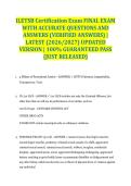 ILETSB Certification Exam FINAL EXAM WITH ACCURATE QUESTIONS AND ANSWERS &lpar;VERIFIED ANSWERS&rpar; &vert; LATEST &lpar;2026&sol;2027&rpar; UPDATED VERSION &vert; 100&percnt; GUARANTEED PASS &lbrace;JUST RELEASED&rcub;
