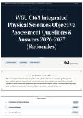 WGU C165 Integrated Physical Sciences Objective Assessment Questions & Answers 2026-2027 &lpar;Rationales&rpar;