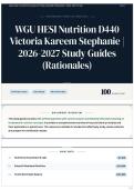 WGU HESI Nutrition D440 Victoria Kareem Stephanie &vert; 2026&sol;2027 Study Guides &lpar;Rationales&rpar;