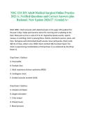 NSG 1211 RN Adult Medical Surgical Online Practice 2023 A &vert; Verified Questions and Correct Answers plus Rational &vert; New Update 2026&sol;27 &vert; Graded A&plus;