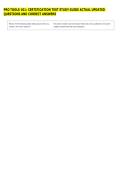 PRO TOOLS 101&colon; CERTIFICATION TEST STUDY GUIDE ACTUAL UPDATED &NewLine;QUESTIONS AND CORRECT ANSWERS 
