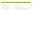 AVID PT 101 EXAM ACTUAL UPDATED QUESTIONS AND CORRECT ANSWERS 