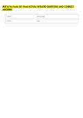 MRT III Pro Tools 101 Final ACTUAL UPDATED QUESTIONS AND CORRECT &NewLine;ANSWERS 