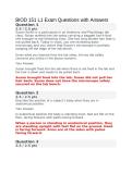 BIOD 151 L1 Exam Questions with Answers