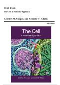 Test Bank for The Cell A Molecular Approach&comma; 9th Edition