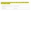 American Government Final Exam &lpar;Pos 2041&rpar; ACTUAL UPDATED QUESTIONS &NewLine;AND CORRECT ANSWERS 