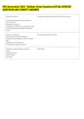 POS Government 2041- Multiple Choice Questions ACTUAL UPDATED &NewLine;QUESTIONS AND CORRECT ANSWERS