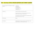 PNR - Final Exam ACTUAL UPDATED QUESTIONS AND CORRECT ANSWERS 