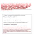 ACCT 2000 LSU TEST BANK FINAL EXAM 2026&sol;2027 AND &NewLine;HIGH YIELD PRACTICE QUESTIONS COMPLETE ACCURATE &NewLine;EXAM APPROVED QUESTIONS AND CORRECT VERIFIED &NewLine;SOLUTIONS &lpar;100&percnt; CORRECT VERIFIED ANSWERS&rpar; &NewLine;CURRENTLY UPDATED VERSION 2026 EDITION &NewLine;&vert;GUARANTEED PASS