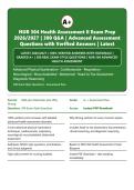 NUR 304 Health Assessment II Exam Prep 2026&sol;2027 &vert; 300 Q&A with Verified Answers & Rationales &vert; Graded A&plus; &vert; Advanced Health Assessment