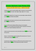 Elevator Mechanic Exam Review 2022 216 Questions with 100&percnt; Correct Answers &ndash; COMPLETE SOLUTION