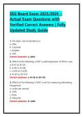EEG Board Exam 2025&sol;2026 &ndash; Actual Exam Questions with Verified Correct Answers &vert; Fully Updated Study Guide