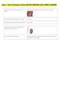 Exam 1&colon; Renal Physiology ACTUAL UPDATED QUESTIONS AND CORRECT ANSWERS 