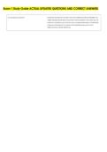 Exam 1 Study Guide ACTUAL UPDATED QUESTIONS AND CORRECT ANSWERS 