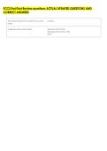 FCCS Post Test Review questions ACTUAL UPDATED QUESTIONS AND &NewLine;CORRECT ANSWERS