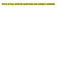 PFCCS ACTUAL UPDATED QUESTIONS AND CORRECT ANSWERS &NewLine;