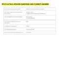 PFCCS ACTUAL UPDATED QUESTIONS AND CORRECT ANSWERS 